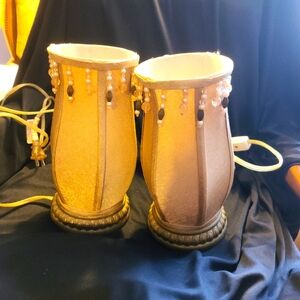 Elegant Gold Beaded Table Lamps